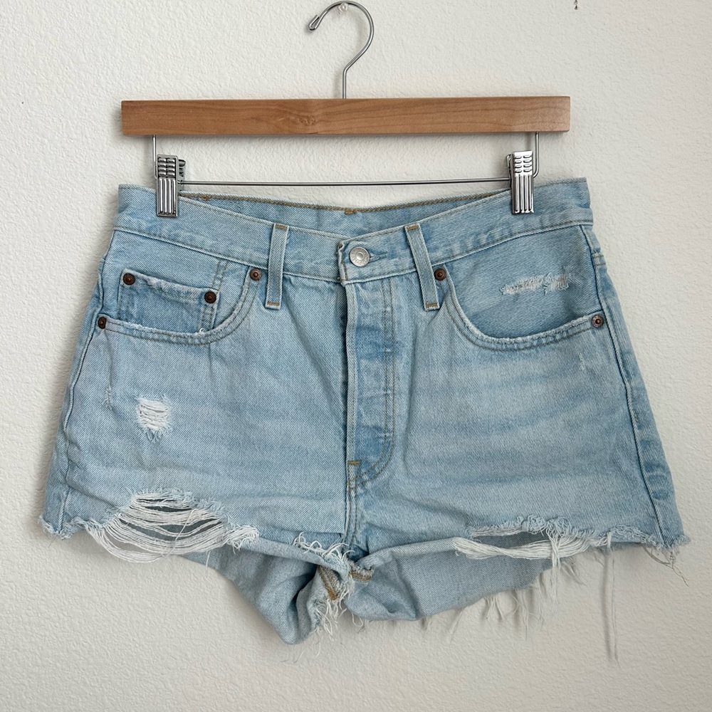 Levi’s 501 Distressed Cut Off Shorts - Size 28